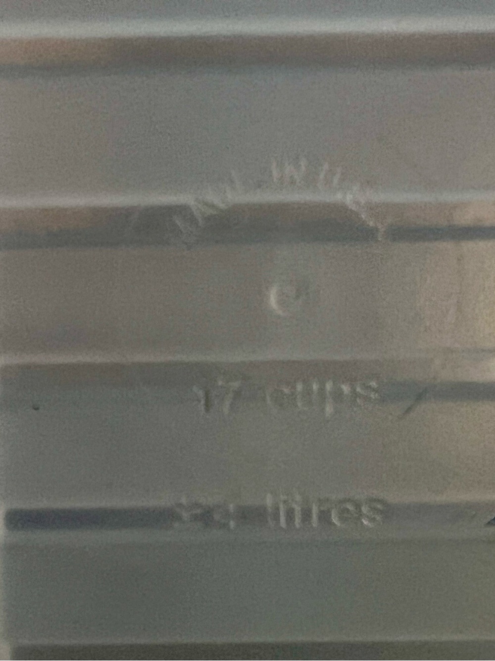 Tupperware White Container with Blue Seal and Clear Lid - Picture 8 of 13